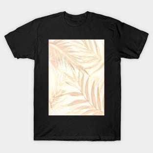 natural cream palm leaves tropical poster print miami sun T-Shirt